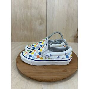 Vans Classic Anaheim Heritage Embroidery Checker Slip On Shoes Unisex M 6 W 7.5